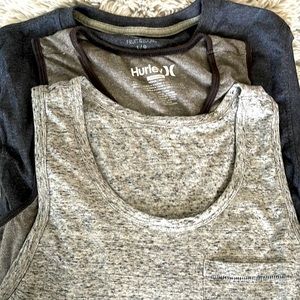 11 total men shirts .. long, short and sleeveless . Size large